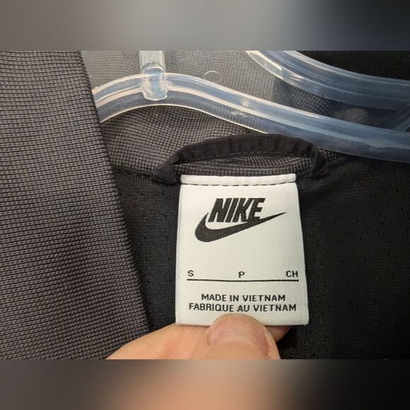 Nike Sportswear jacket lightweight LINED BOMBER Black pilot aviator unisex sz  S - Picture 10 of 14